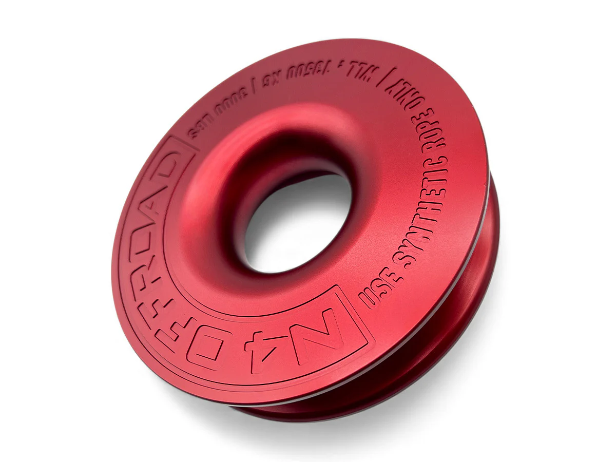 Anneau de treuillage alu 13.5T Ø148mm rouge avec etui N4-Offroad - Image 4