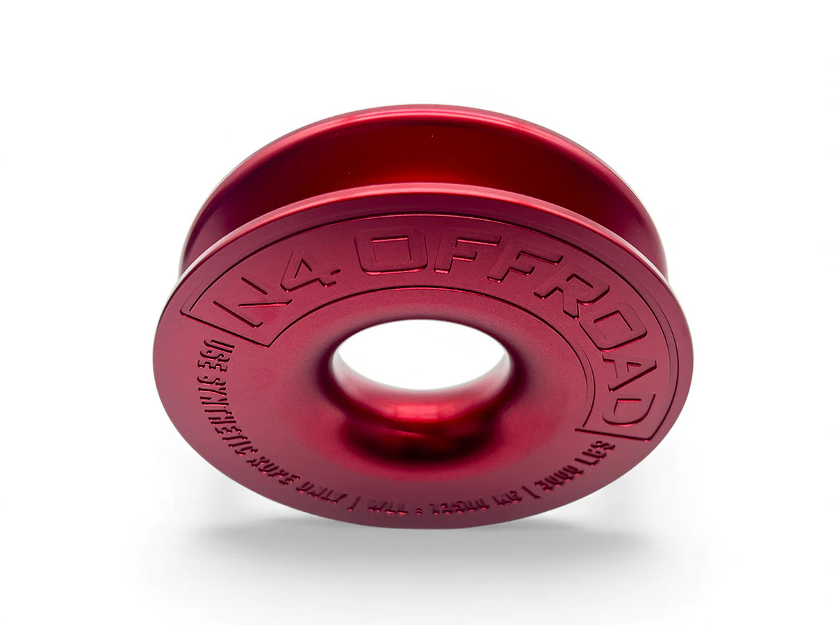Anneau de treuillage alu 13.5T Ø148mm rouge avec etui N4-Offroad - Image 5