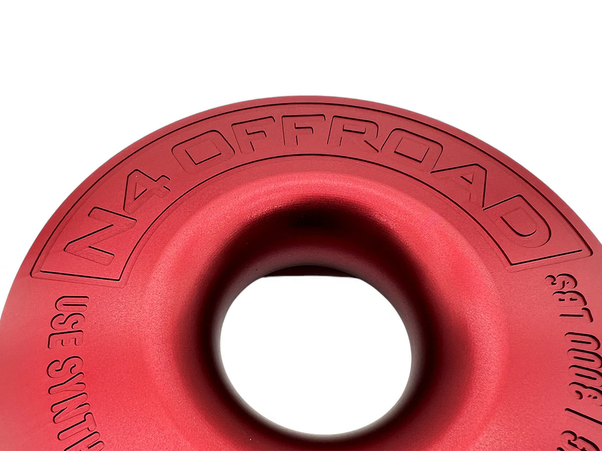 Anneau de treuillage alu 13.5T Ø148mm rouge avec etui N4-Offroad - Image 8