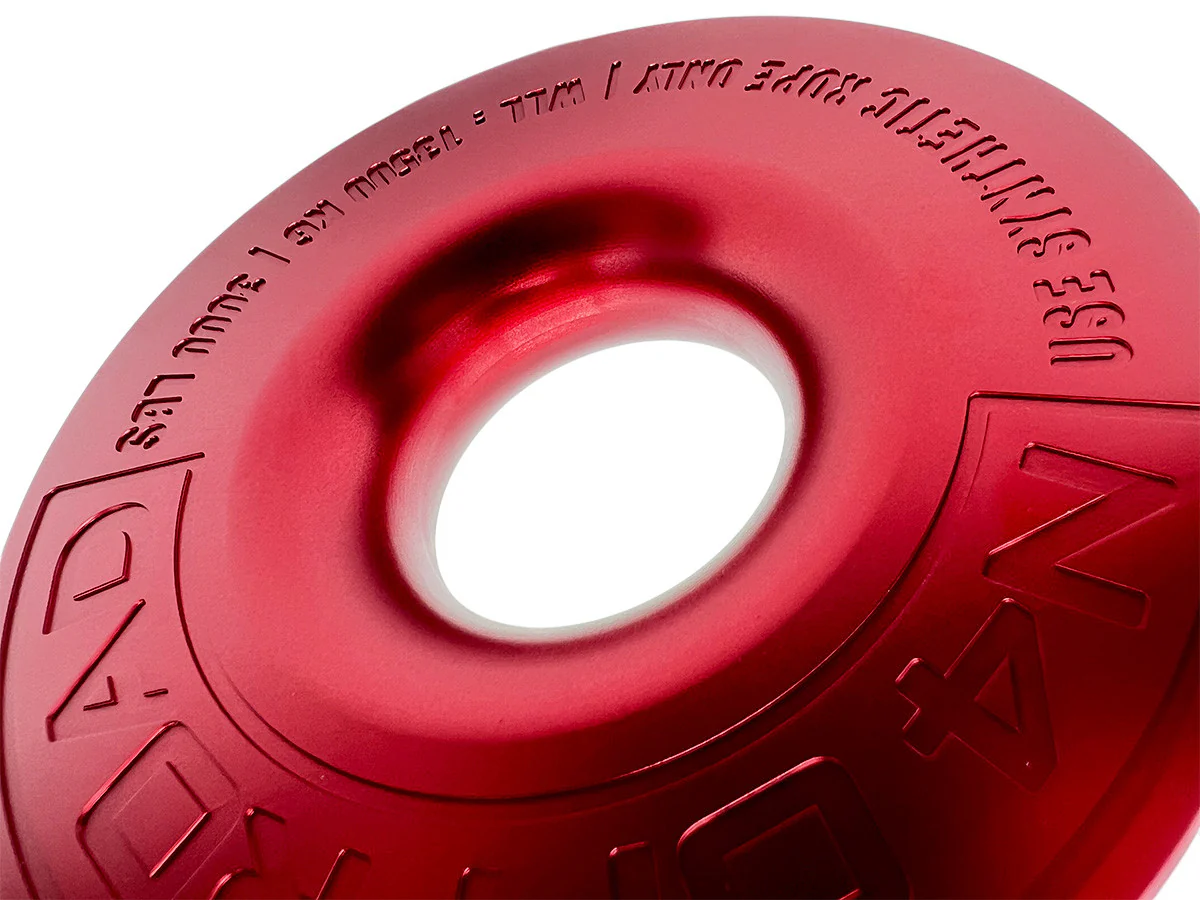 Anneau de treuillage alu 13.5T Ø148mm rouge avec etui N4-Offroad - Image 9