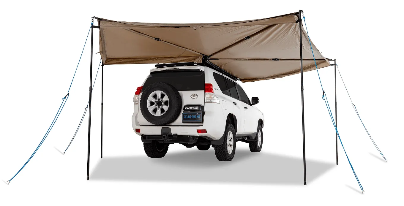 Auvent circulaire 270° Batwing 2.5m (Côté Droite) - avec fixations STOW IT - RHINO-RACK