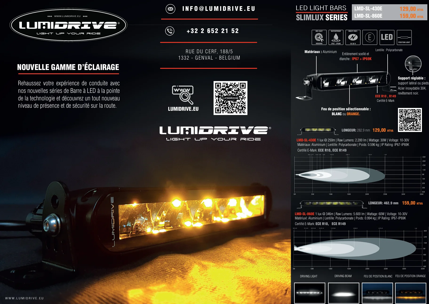 Barre LED Lumidrive SL-430E Slimlux 30W - Compacte & Puissante - Image 9