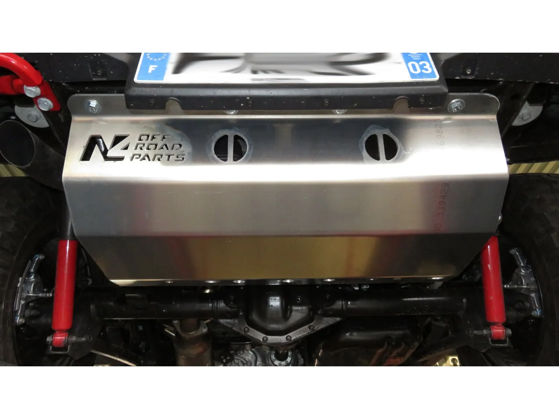 Blindage AD Blue et Silencieux N4 - Aluminium 6mm - Jeep Wrangler JL 2.2L