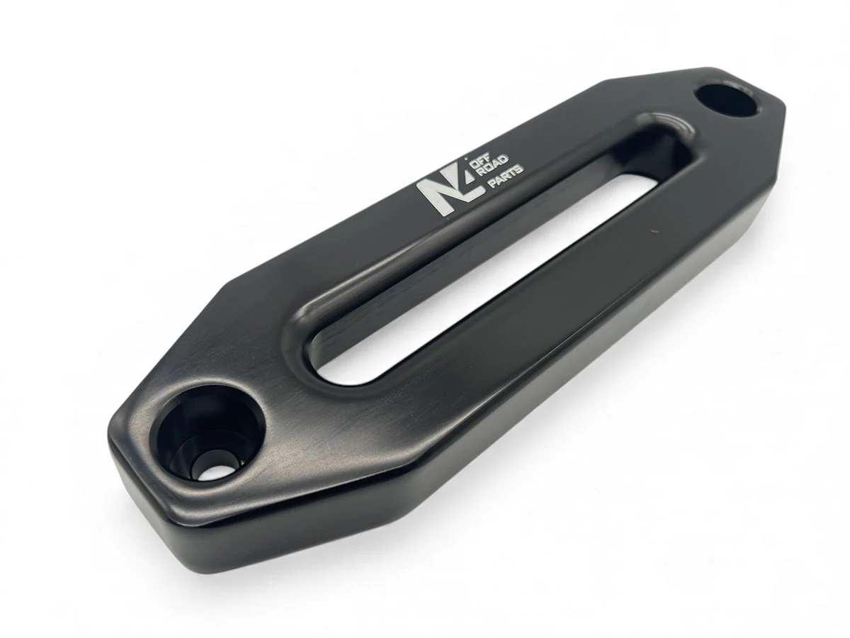 Ecubier aluminium noir pour corde de treuil synthétique N4-Offroad - Image 3