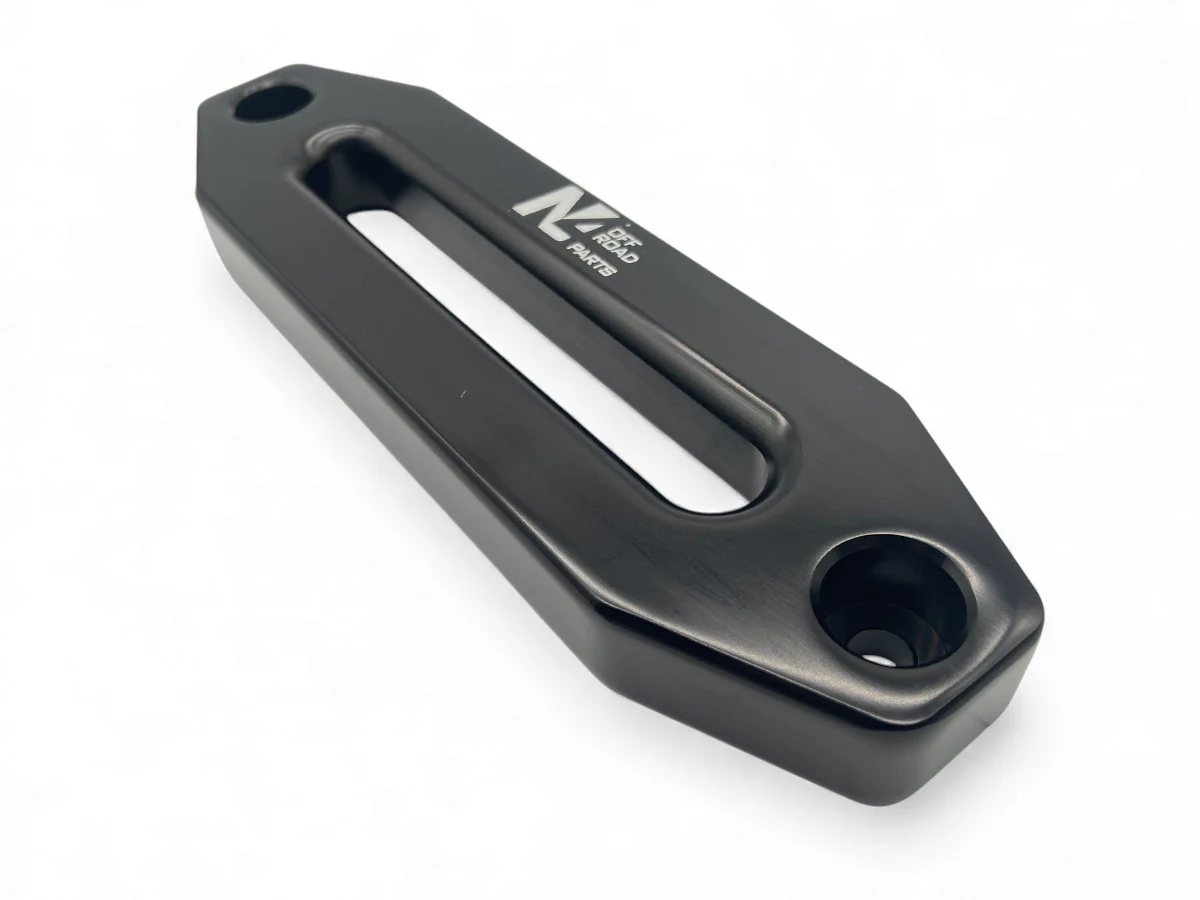 Ecubier aluminium noir pour corde de treuil synthétique N4-Offroad - Image 4