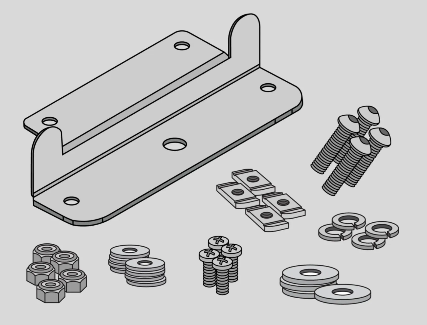 Fixations pour Panneau Solaire REDARC sur Galerie Rhino-Rack Pioneer - Image 2