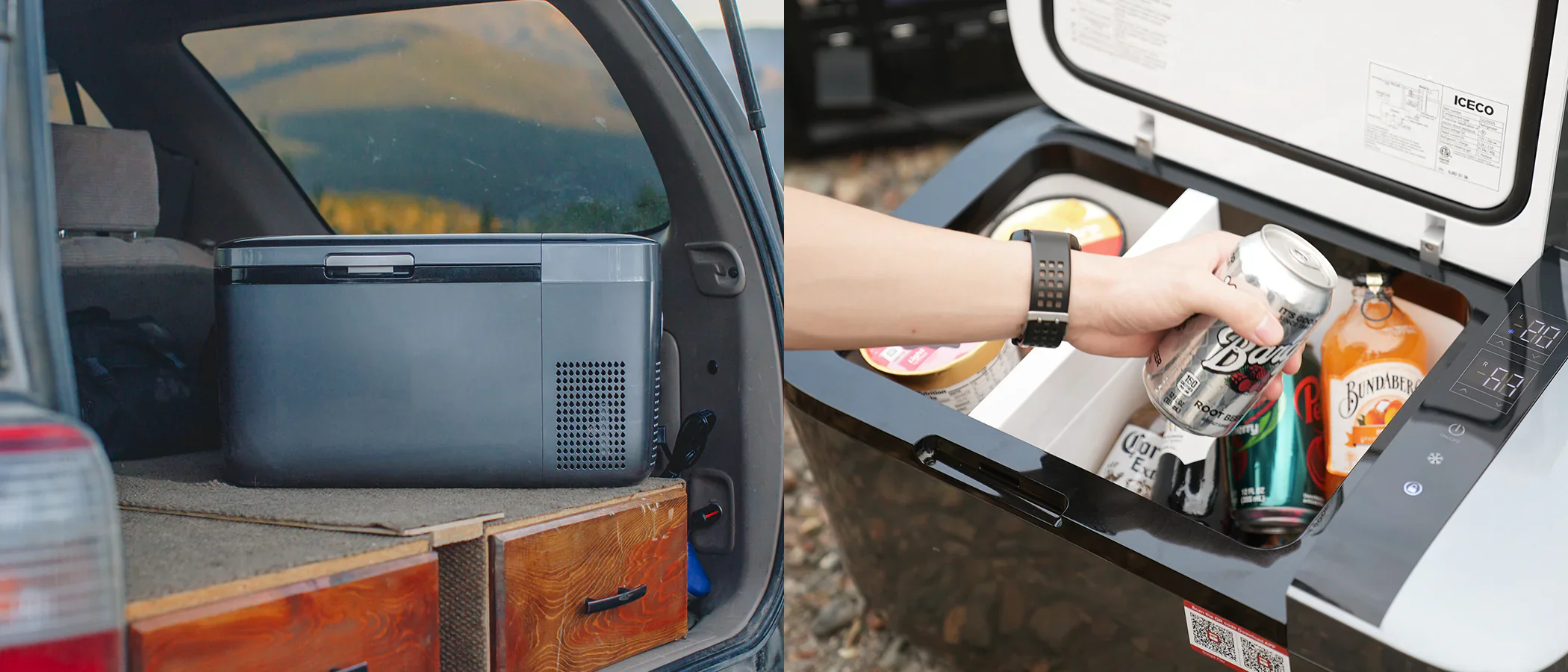 Frigo Congélateur ICECO GO20 Dual-Zone Gris – L'autonomie 4x4 - Image 12