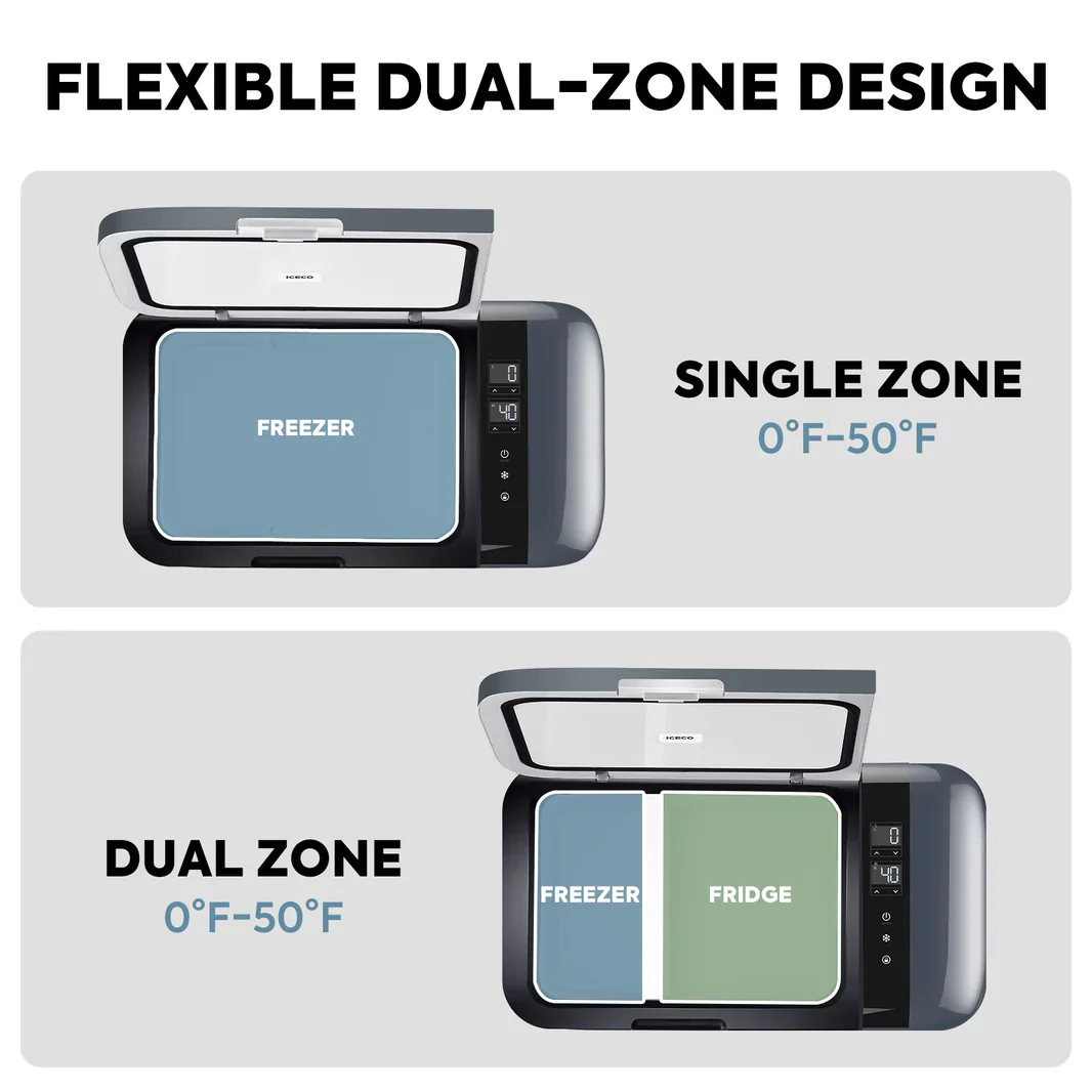 Frigo Congélateur ICECO GO20 Dual-Zone Gris – L'autonomie 4x4 - Image 4