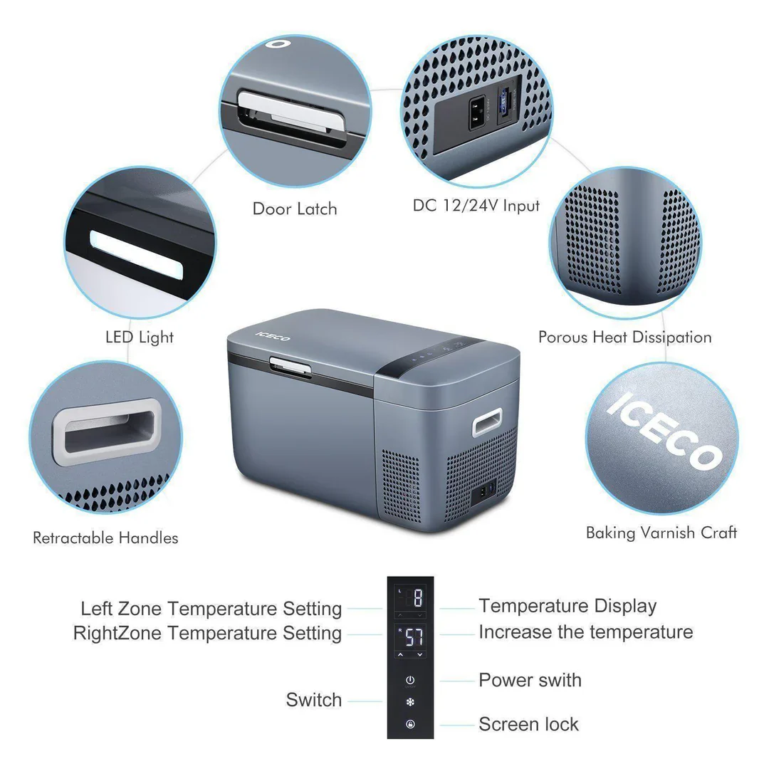 Frigo Congélateur ICECO GO20 Dual-Zone Gris – L'autonomie 4x4 - Image 7