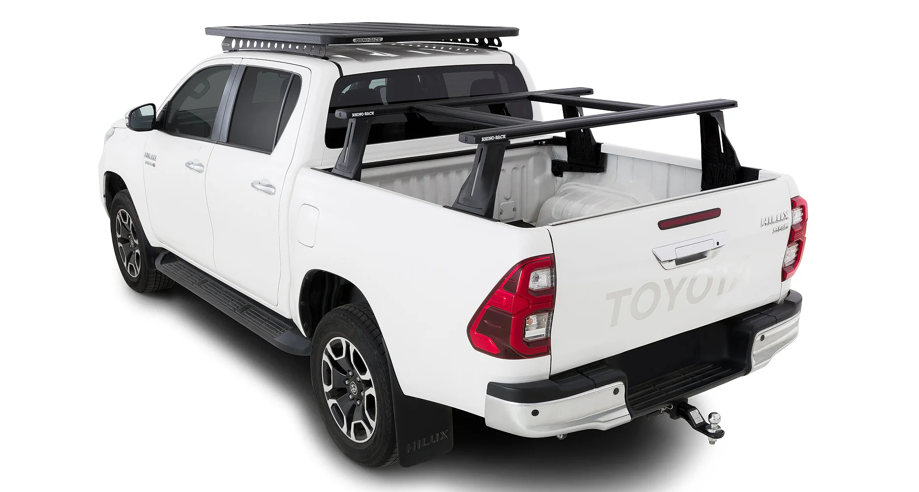 Kit 2 barres de benne 1500 mm système Reconn-Deck et 2 transversale Toyota Hilux Revo 2015+ - RHINO-RACK