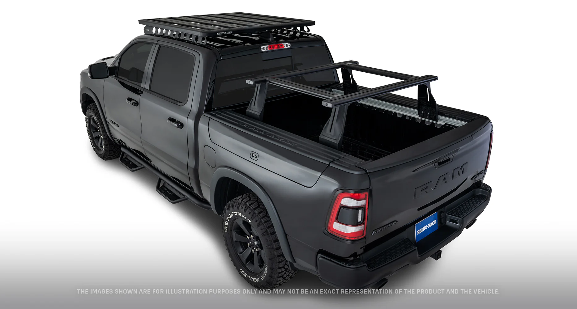 Kit 2 Barres de benne 2 barres Reconn-Deck Dodge Ram 2500/3500 2010+ - RHINO-RACK - Image 2