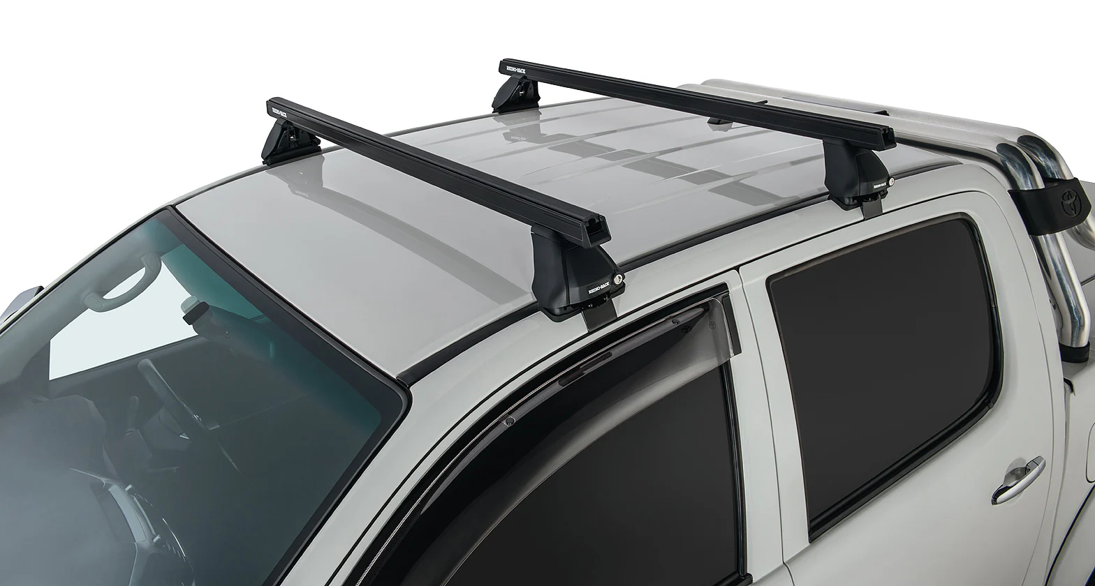 Kit 2 barres de toit Heavy Duty noire 1375mm série 2500 Toyota Hilux Vigo 2005-2015 - RHINO-RACK - Image 4