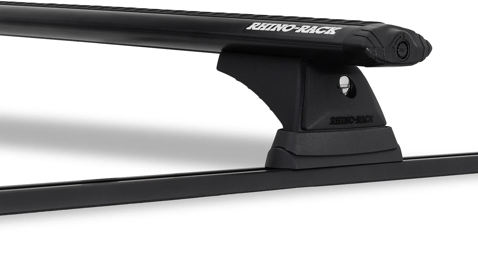 Kit 2 barres de toit noire 1065mm RCH Trackmount Heavy Duty Toyota Hilux 1988-1997 - RHINO-RACK