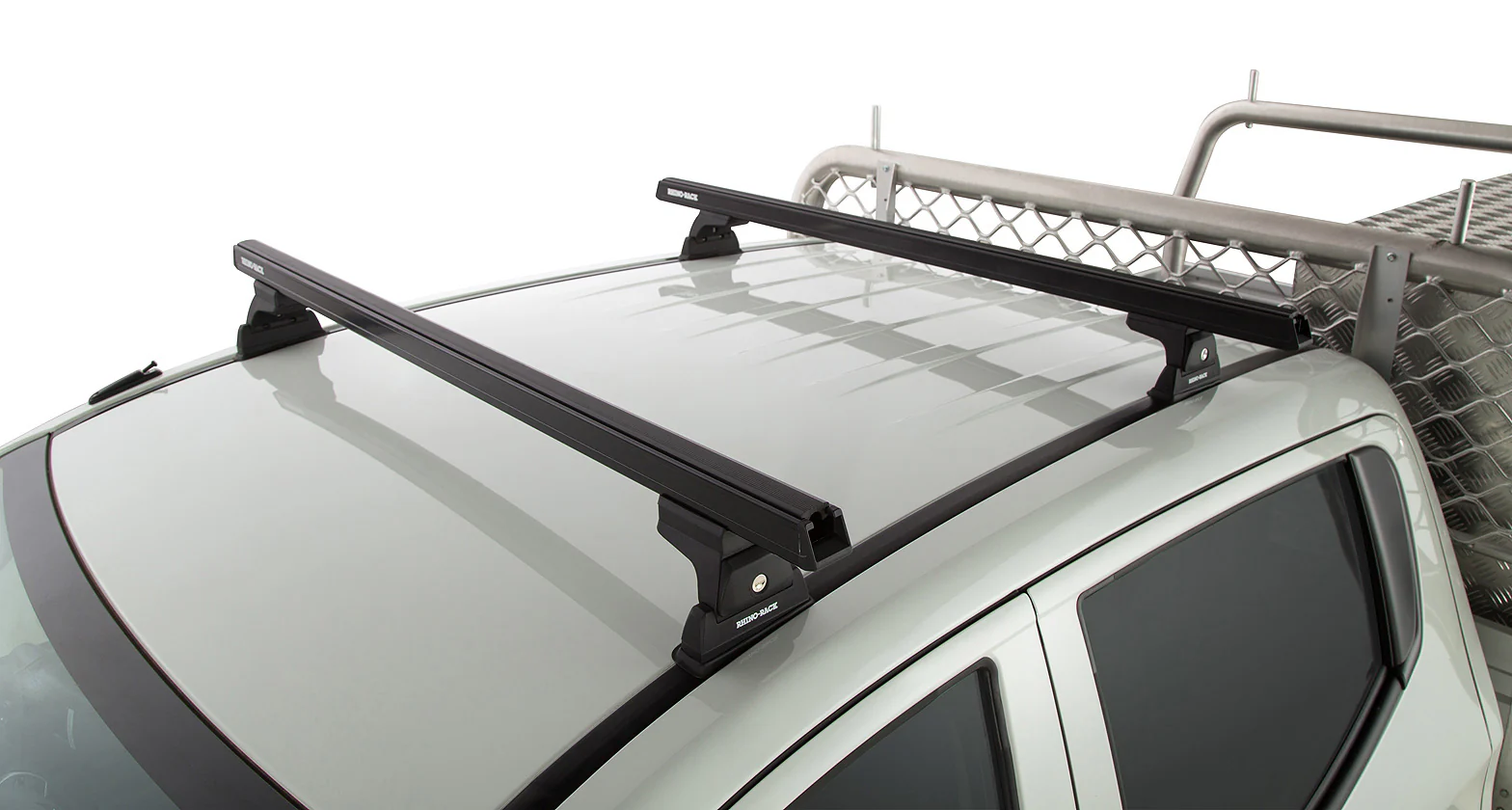 Kit 2 barres de toit noire 1250 mm Heavy Duty RLT600 Ditch Mount Mitsubishi L200 Gen V MQ/MR 2015+ - RHINO-RACK - Image 8