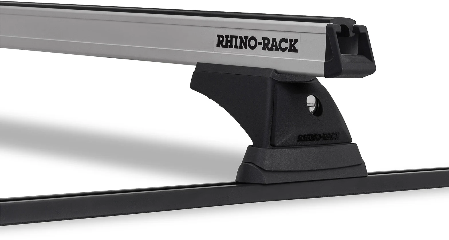 Kit 2 barres de toit noire 1250mm Heavy Duty RCH Trackmount Isuzu D-max TF/R9 1988-2003 - RHINO-RACK
