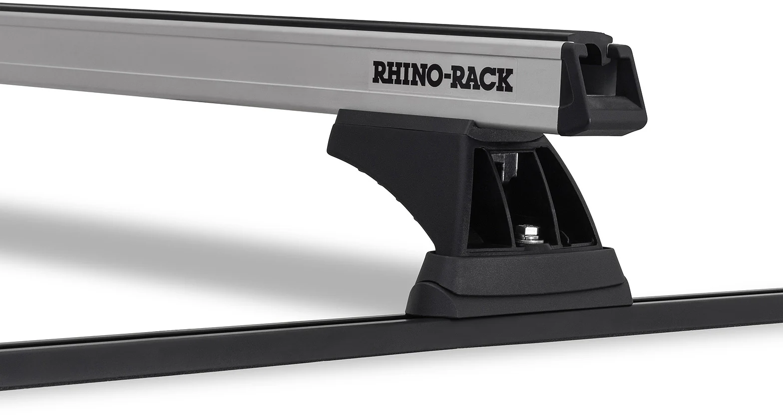 Kit 2 barres de toit noire 1250mm Heavy Duty RCH Trackmount Isuzu D-max TF/R9 1988-2003 - RHINO-RACK - Image 2