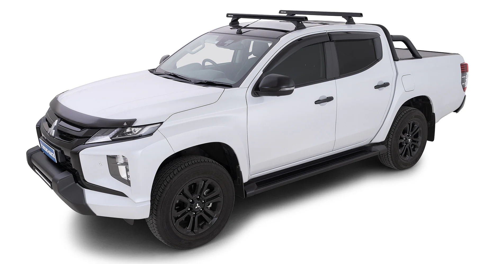 Kit 2 barres de toit noire 1250mm Heavy Duty RCH Trackmount Mitsubishi L200 Gen V MQ/MR 2015+ - RHINO-RACK - Image 4
