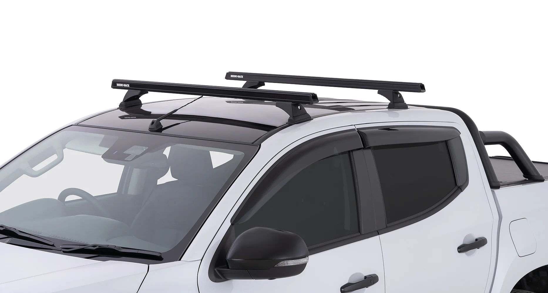 Kit 2 barres de toit noire 1250mm Heavy Duty RCH Trackmount Mitsubishi L200 Gen V MQ/MR 2015+ - RHINO-RACK - Image 5