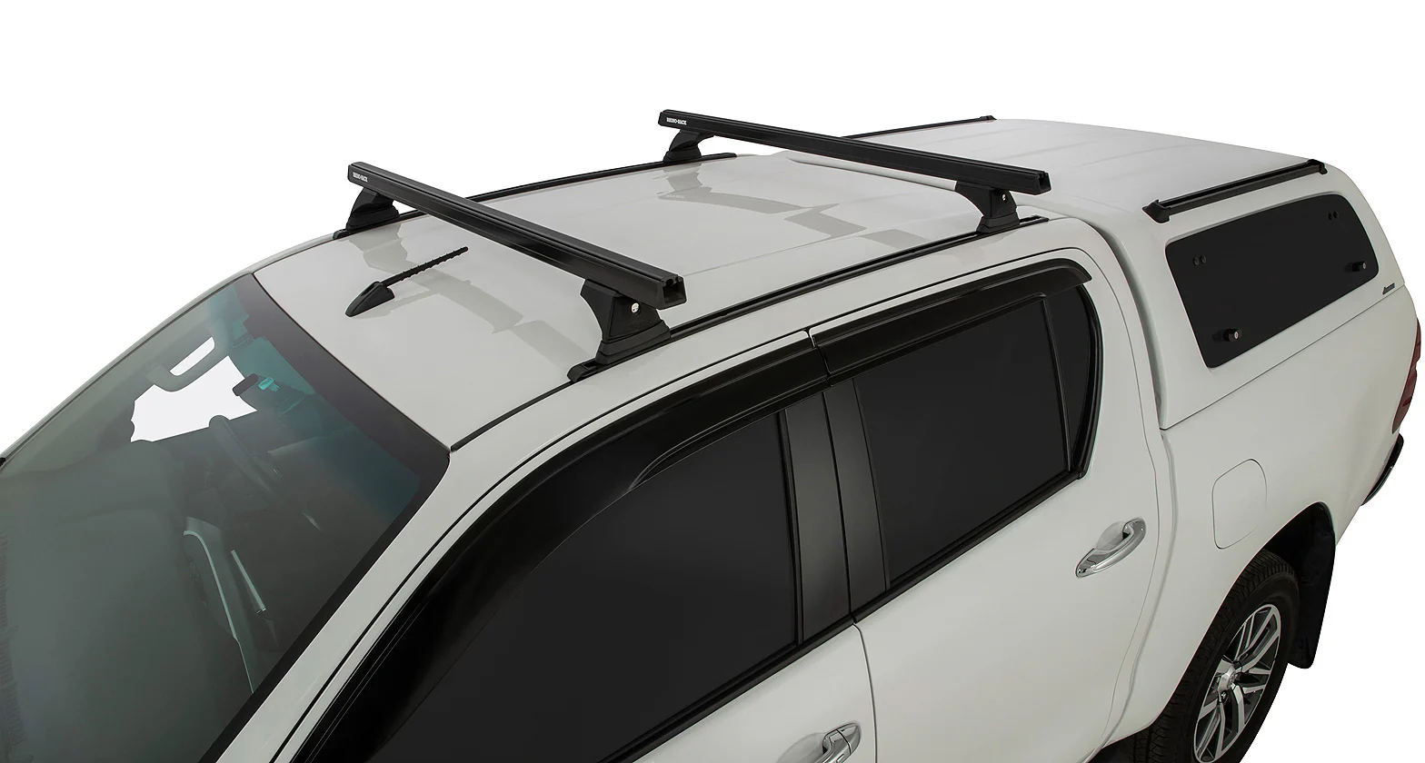 Kit 2 barres de toit noire 1250mm Heavy Duty RCH Trackmount Toyota Hilux Revo 2015+ - RHINO-RACK - Image 2
