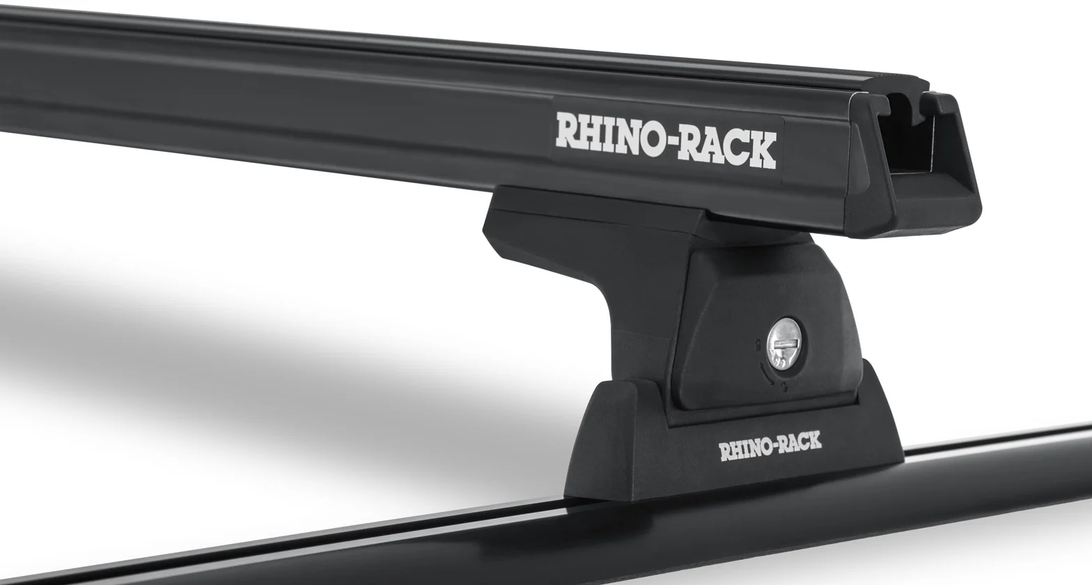 Kit 2 barres de toit noire 1250mm Heavy Duty RLT600 Trackmount Nissan Navara NP300 2015-2021 - RHINO-RACK