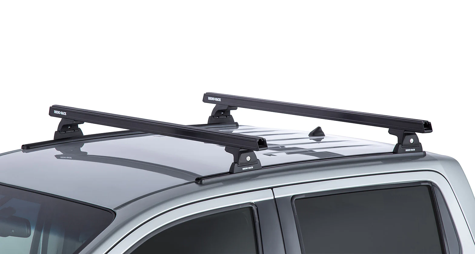 Kit 2 barres de toit noire 1250mm Heavy Duty RLT600 Trackmount Nissan Navara NP300 2015-2021 - RHINO-RACK - Image 4