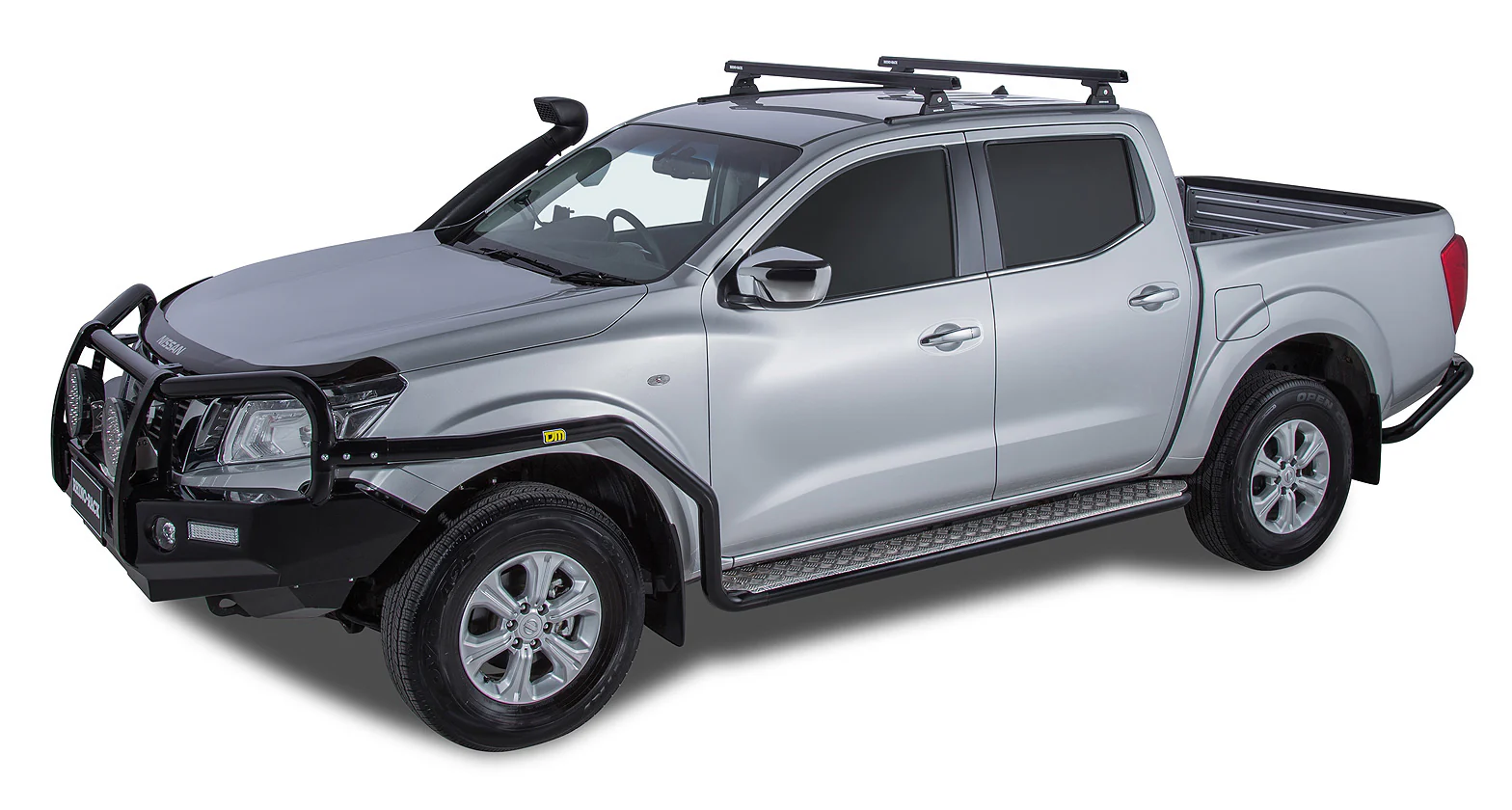 Kit 2 barres de toit noire 1250mm Heavy Duty RLT600 Trackmount Nissan Navara NP300 2015-2021 - RHINO-RACK - Image 5