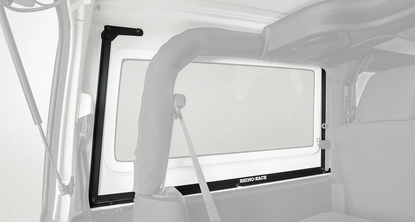 Kit 2 barres de toit noire 1500mm RCL Backbone Heavy Duty Jeep Wrangler JK 2011-2019 - RHINO-RACK - Image 3