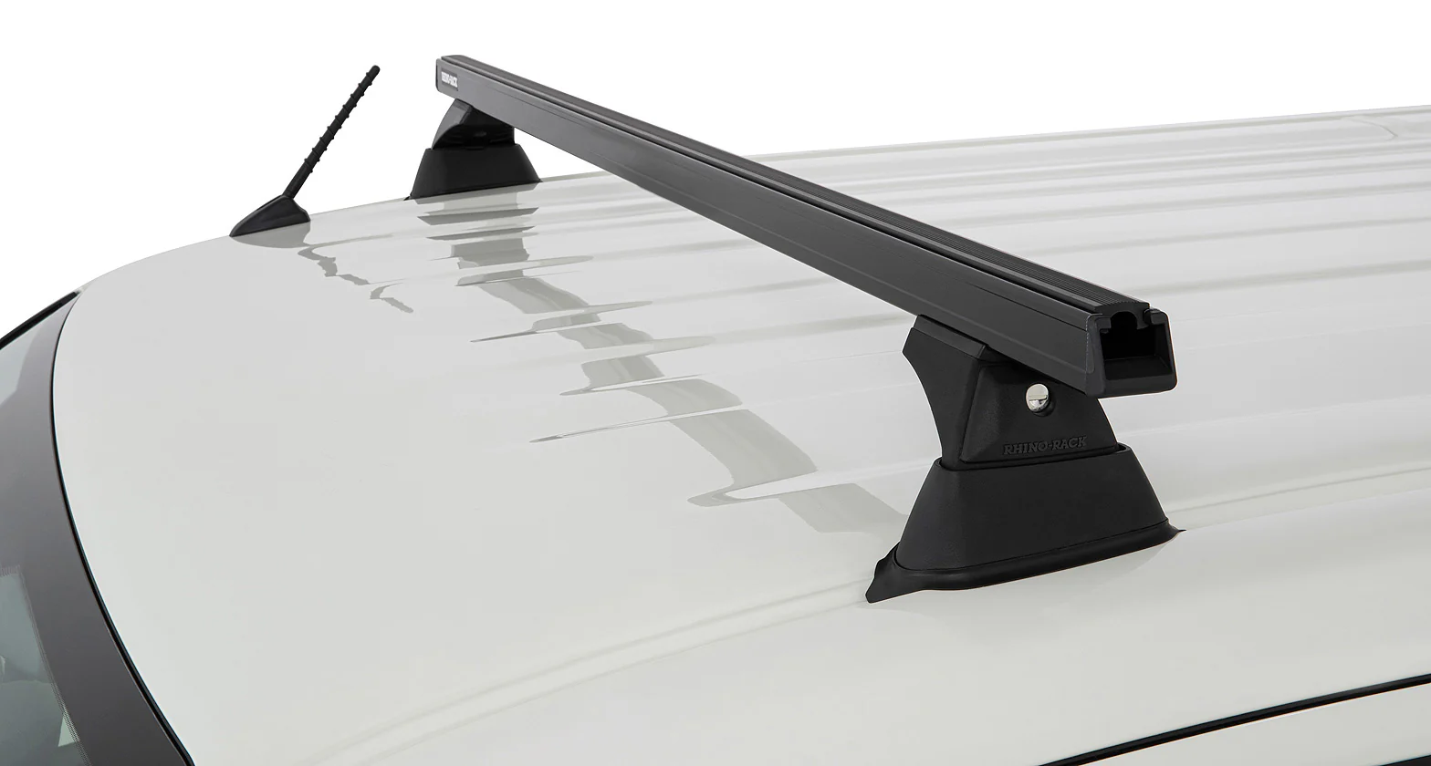 Kit 3 barres de toit noire 1650mm Heavy Duty avec pieds RCH Toyota Hiace Gen VI 2019+ - RHINO-RACK - Image 3