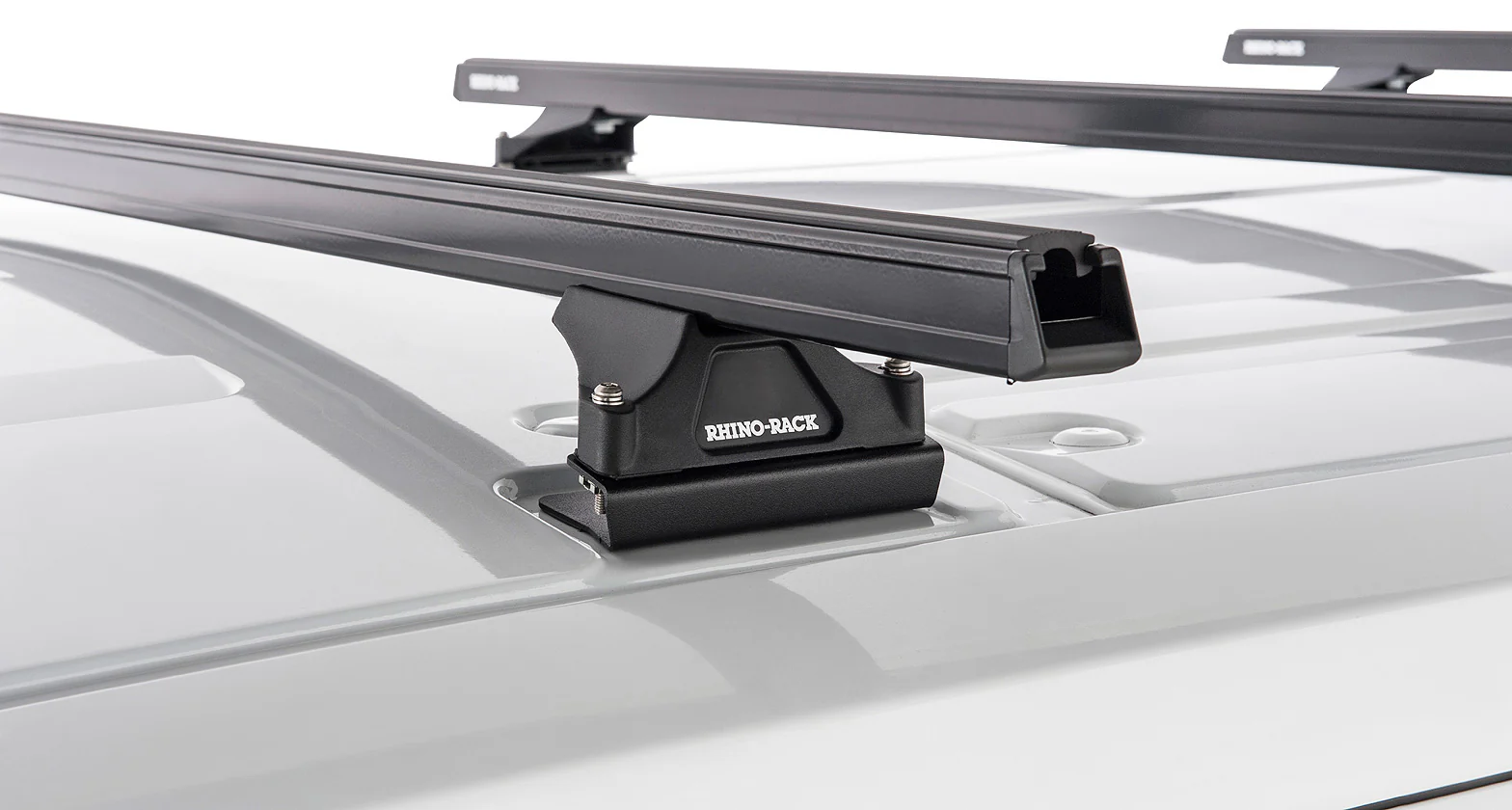 Kit 3 barres de toit noire Heavy Duty 1800mm avec pieds RLTP Ford Transit 2014+ - RHINO-RACK - Image 4
