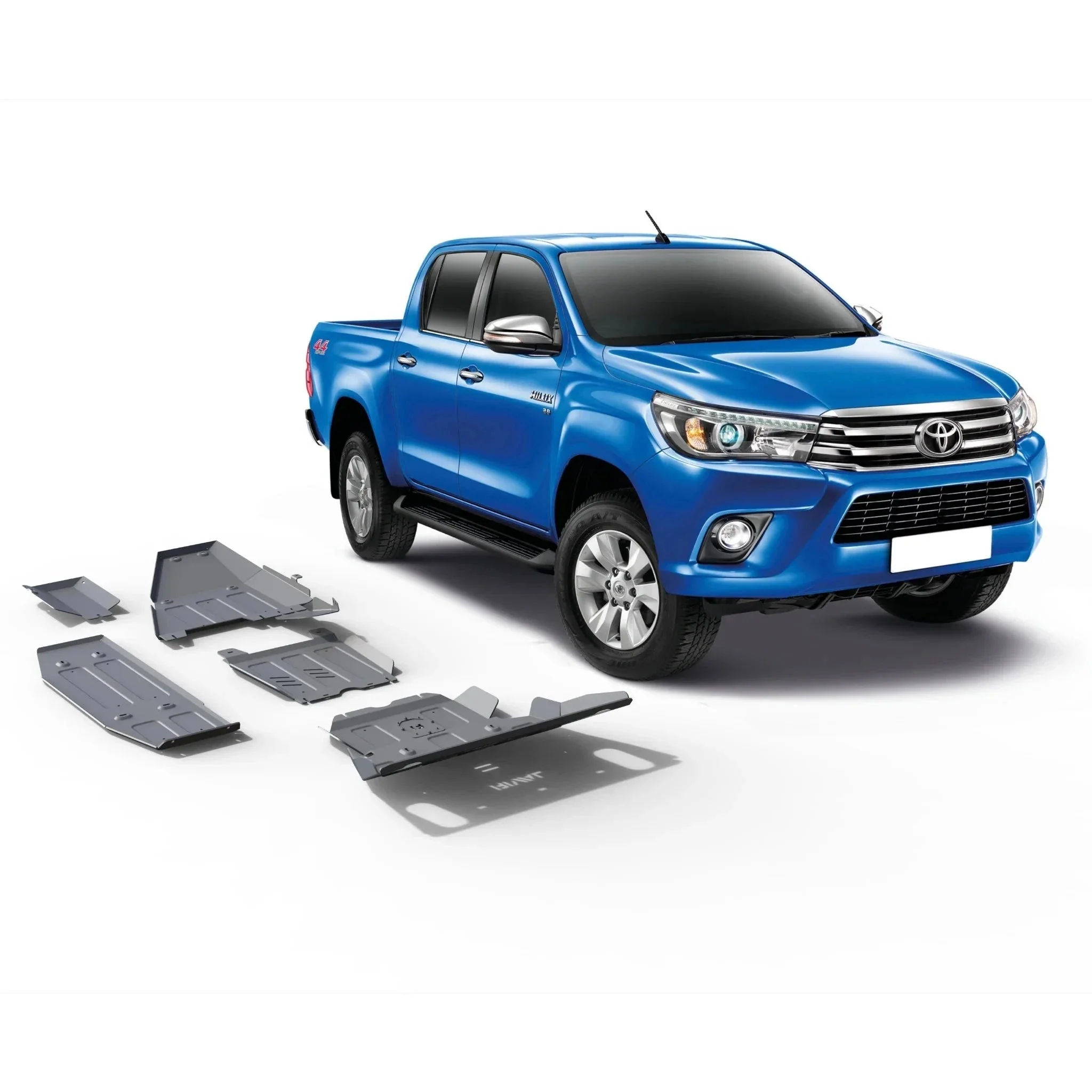 Kit 4x Protections Toyota Hilux REVO 2016-Présent - Rival4x4 - Aluminium 4mm