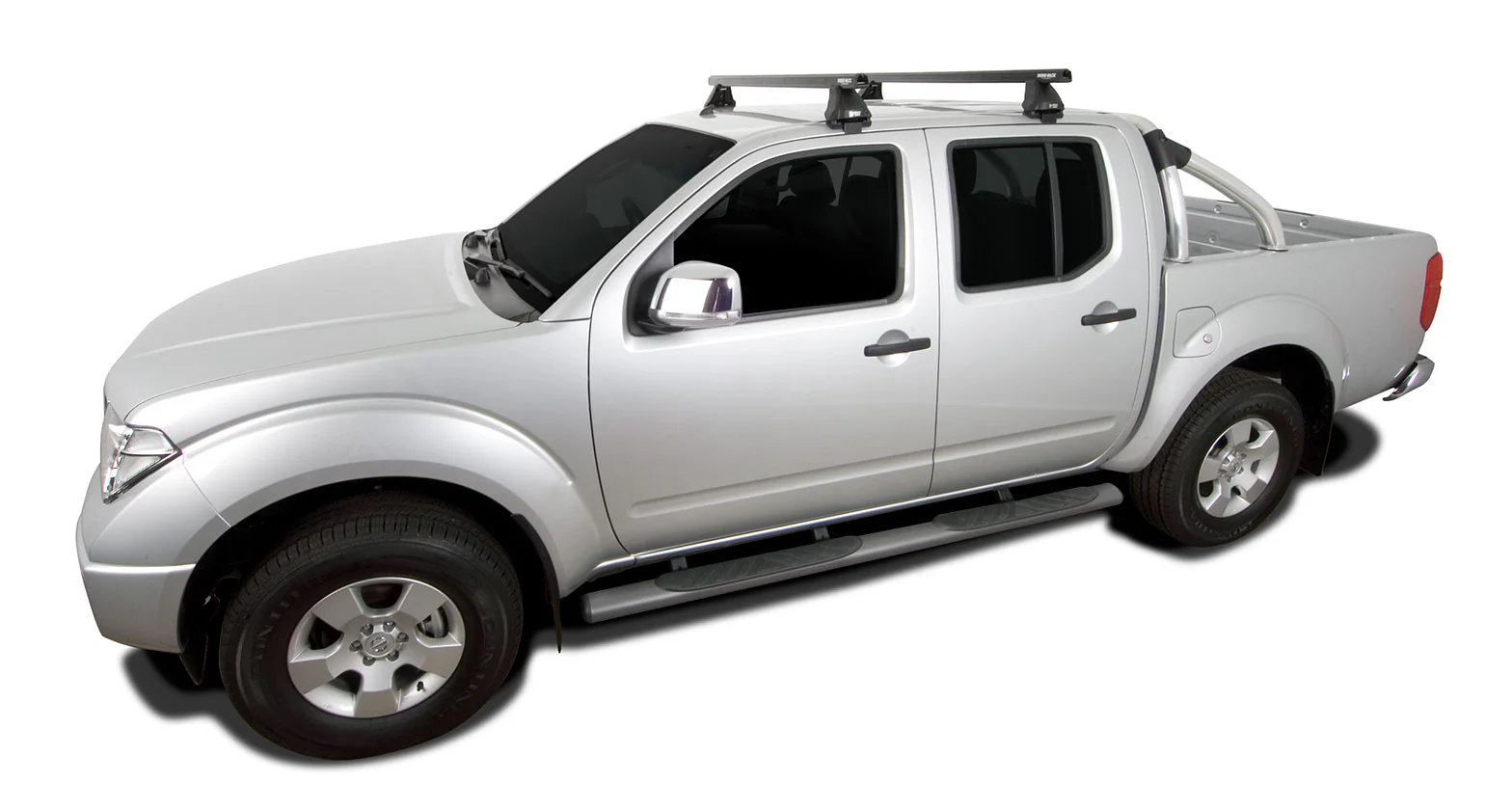 Kit 2 barres de toit Heavy Duty noire 1375mm série 2500 Nissan Navara D40 (ST/ST-X) 2005-2015 - RHINO-RACK - Image 2