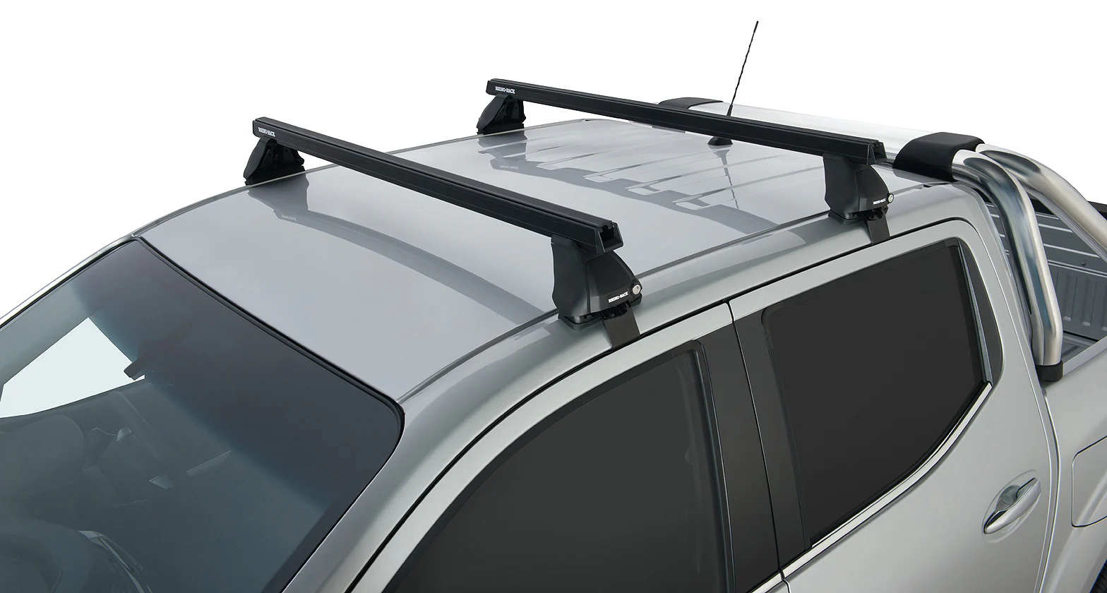 Kit 2 barres de toit Heavy Duty noire 1250mm série 2500 Nissan Navara NP300 2015-2021 - RHINO-RACK - Image 3