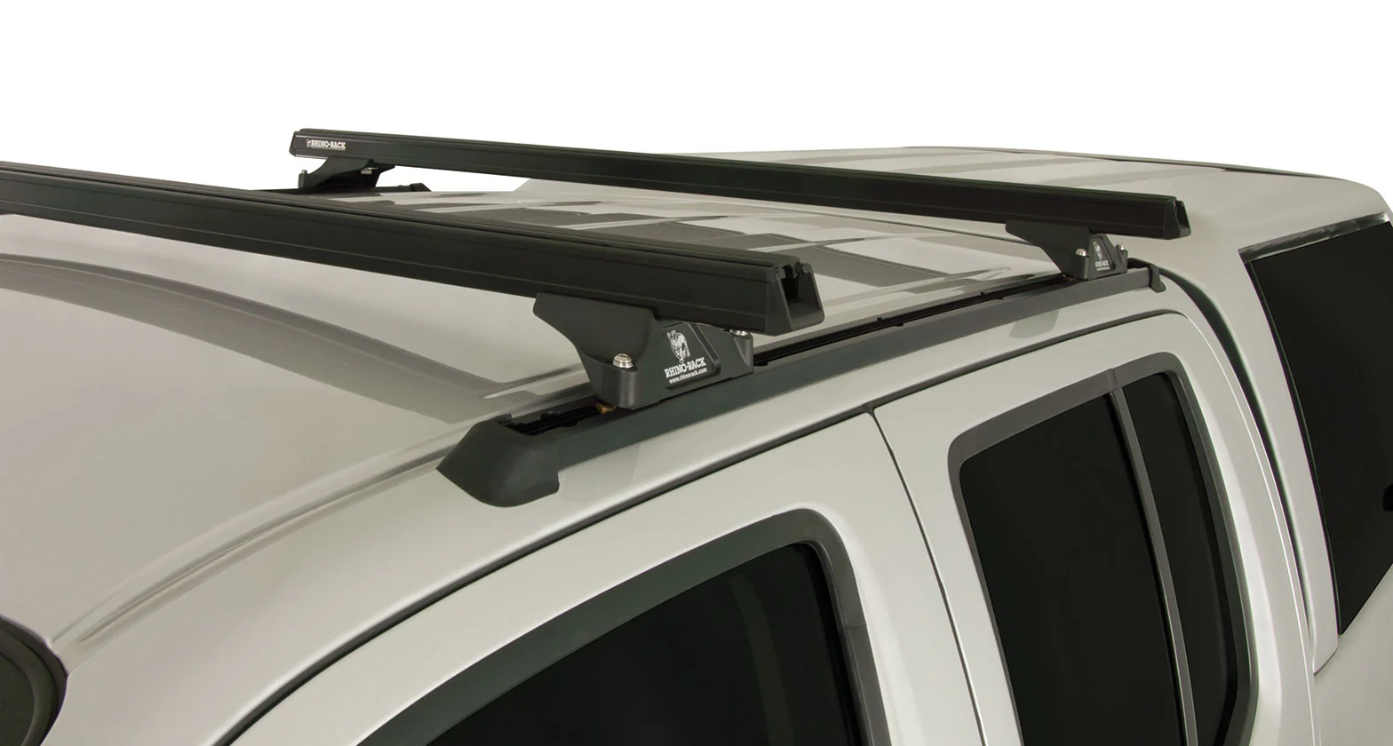 Kit 2 barres de toit noire 1375mm Heavy Duty RLTP Trackmount Nissan Navara D40 2005-2015 - RHINO-RACK - Image 4
