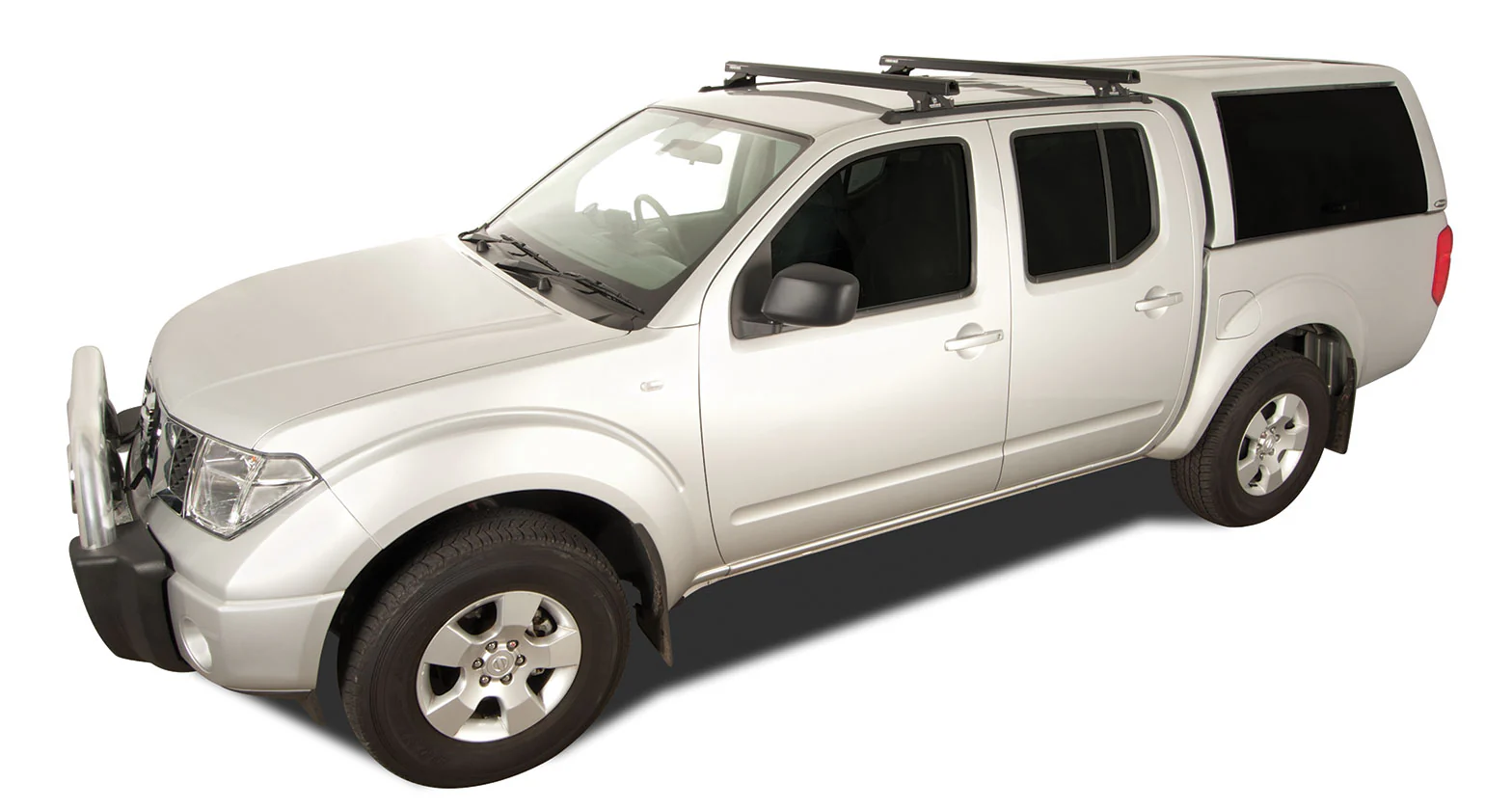 Kit 2 barres de toit noire 1375mm Heavy Duty RLTP Trackmount Nissan Navara D40 2005-2015 - RHINO-RACK - Image 5