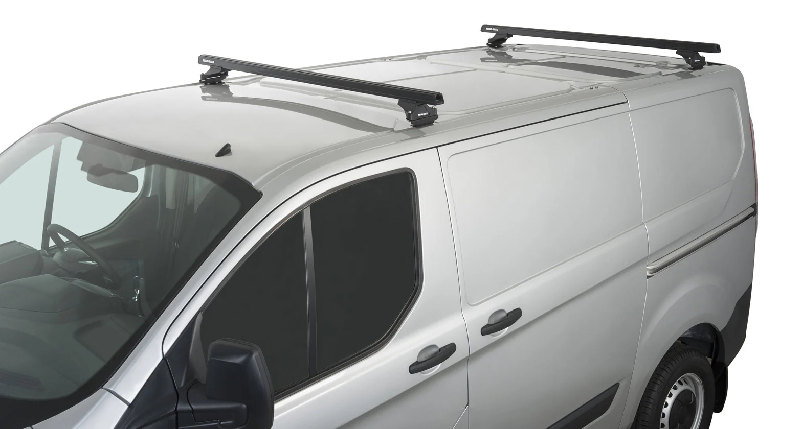 Kit 2 barres de toit noire Heavy Duty avec pieds RLTP Ford Transit Custom 2014+ - RHINO-RACK - Image 3