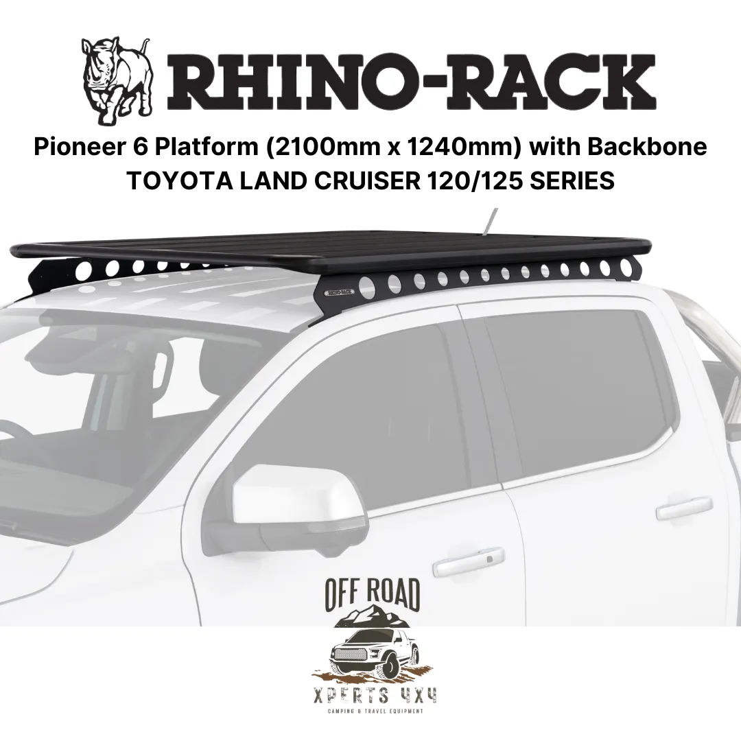 Kit Galerie de Toit 2100x1240mm avec Backbone | Toyota Land Cruiser 120/125 - RHINO-RACK