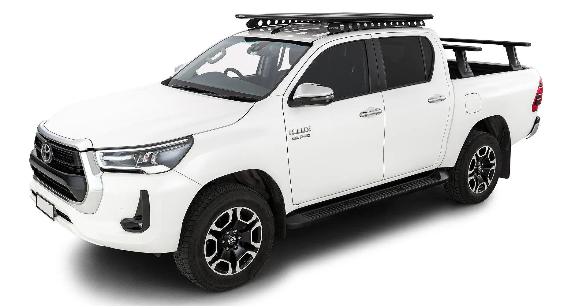 Kit Galerie de Toit + Backbone 1500x1240 mm | Toyota Hilux 2016+ DC - RHINO-RACK - Image 3