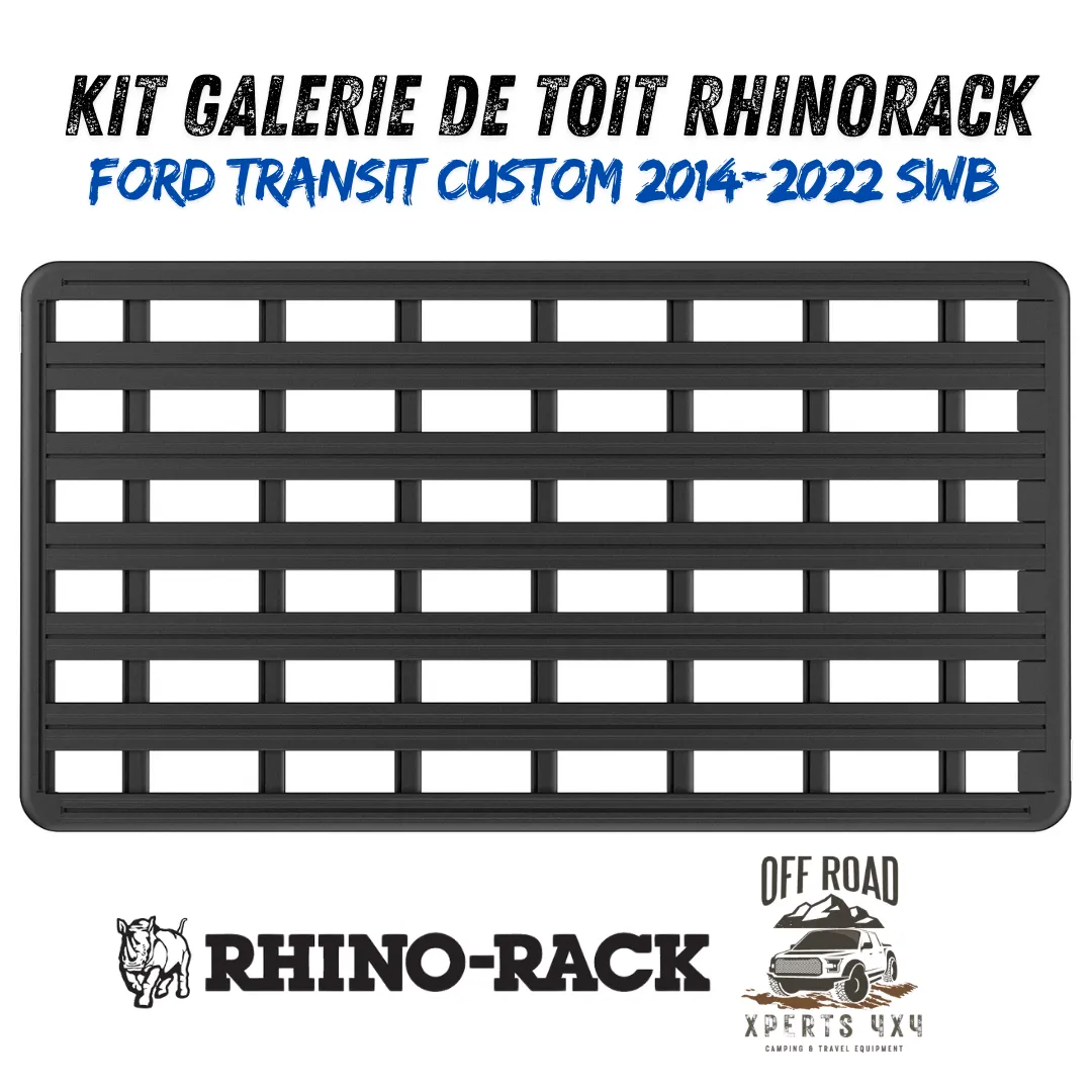 Kit Galerie de toit Ford Transit Custom SWB 2014-22 | 2700mm x 1472mm - RHINO-RACK - Image 4