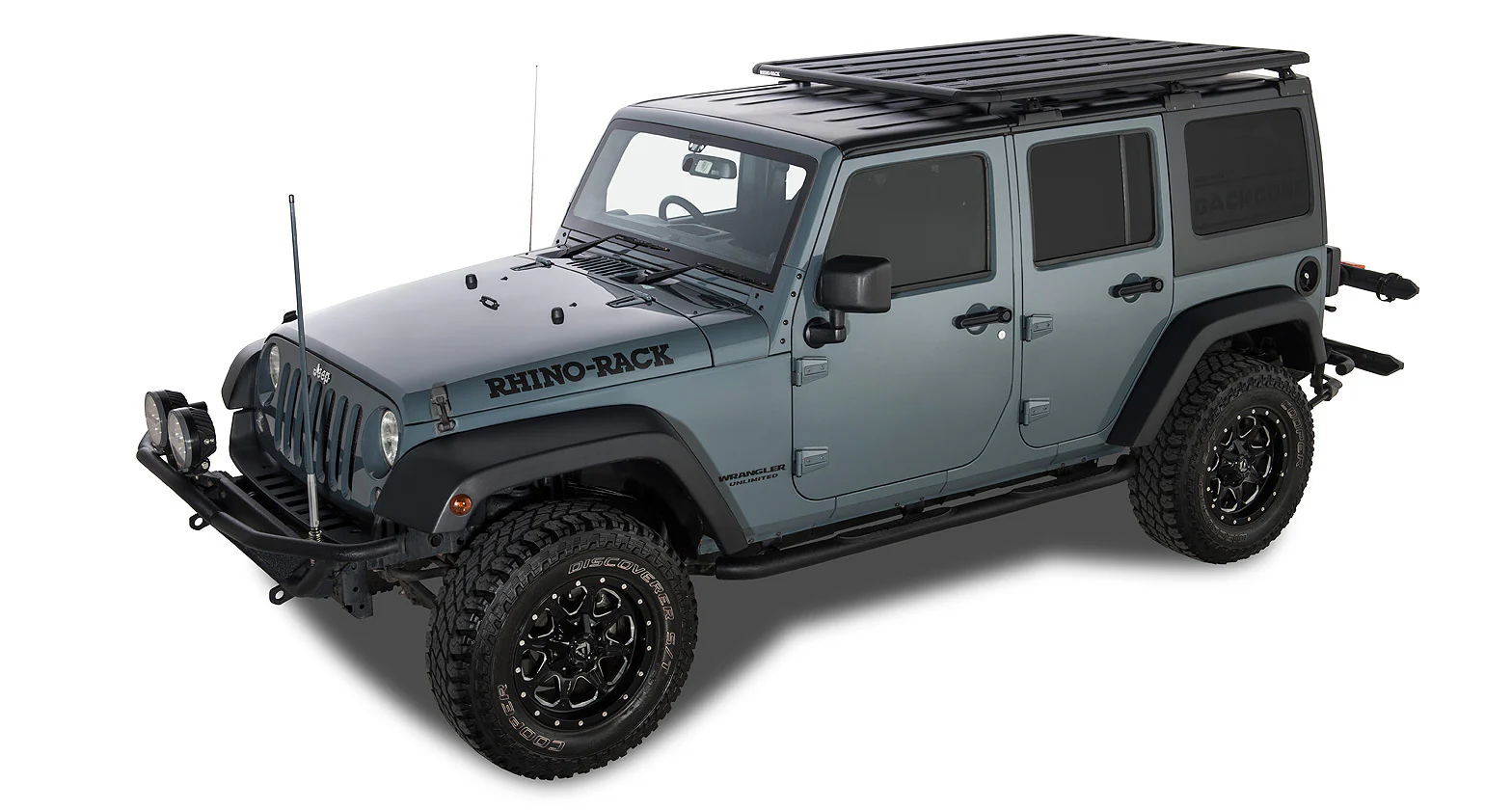 Kit Galerie de Toit + RLT600 Jeep Wrangler JK 4 Portes - 1800mm x 1430mm - RHINO-RACK - Image 2
