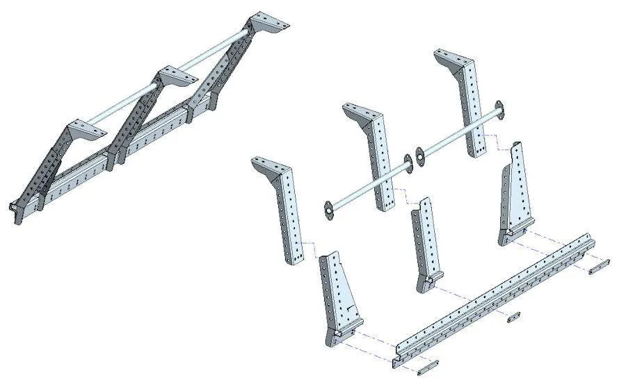 Kit Galerie sur Benne avec Multi-Rack Extensible pour Toyota Hilux REVO Extra Cab - RHINO-RACK - Image 5