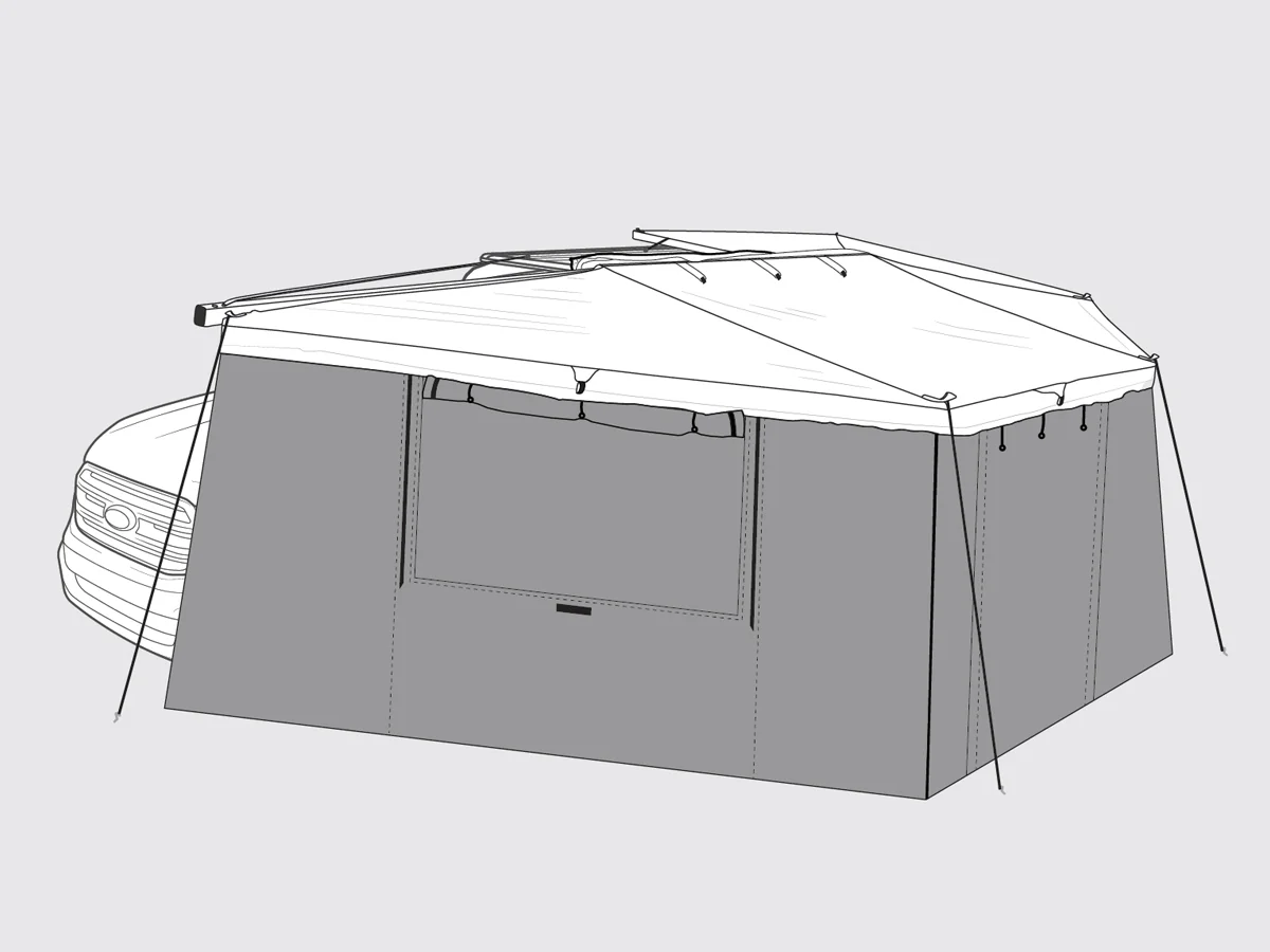 Kit Parois Auvent Batwing 270° Autoportant - RHINO-RACK - Image 3