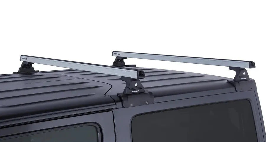 Kit x2 Barres de Toit 1500mm Heavy Duty (Système Backbone) - Jeep Wrangler JK 2 portes - RHINO-RACK