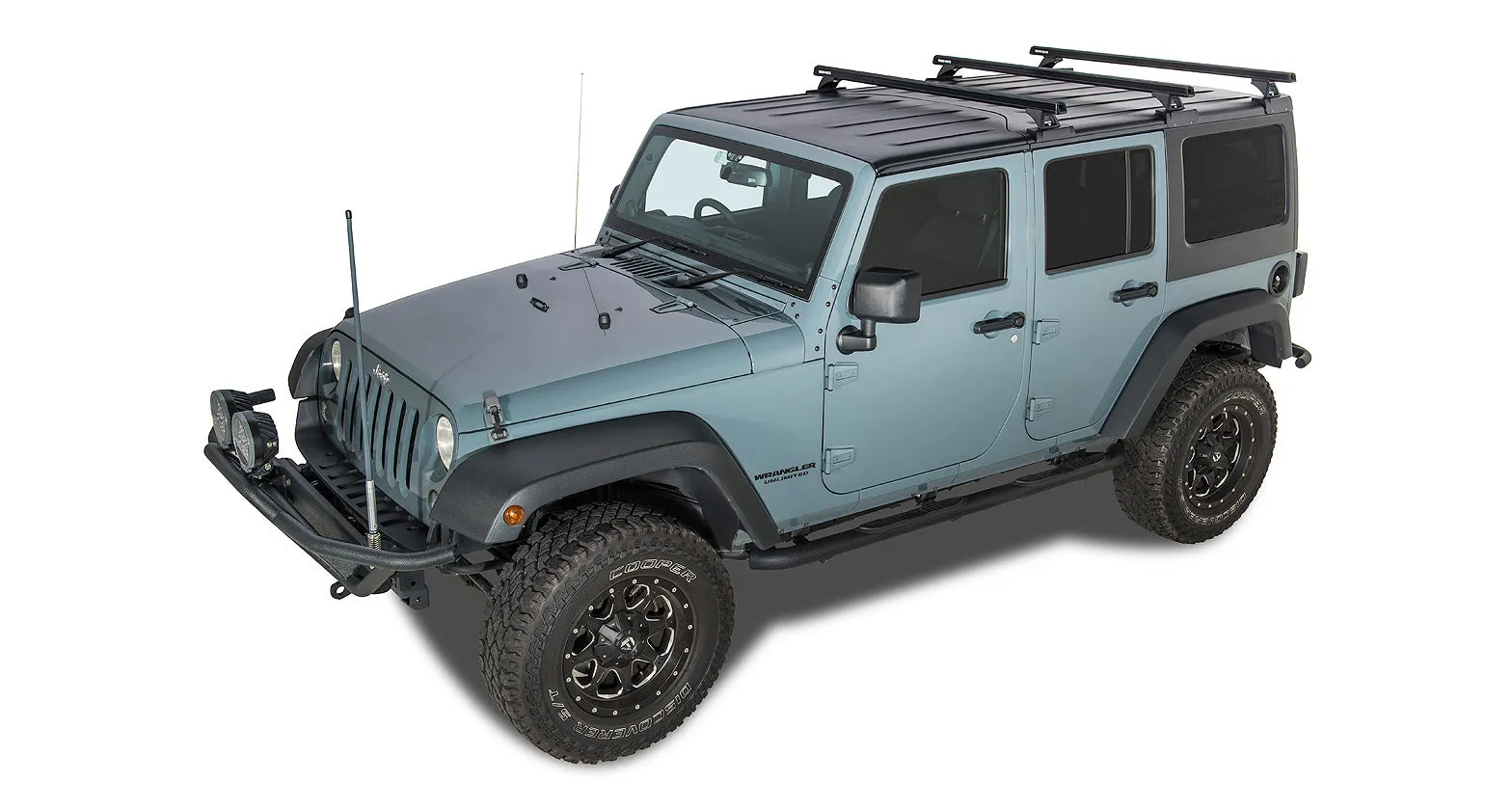 Kit x3 Barres de Toit 1500mm Heavy Duty - Jeep Wrangler JK 4 portes - RHINO-RACK - Image 2