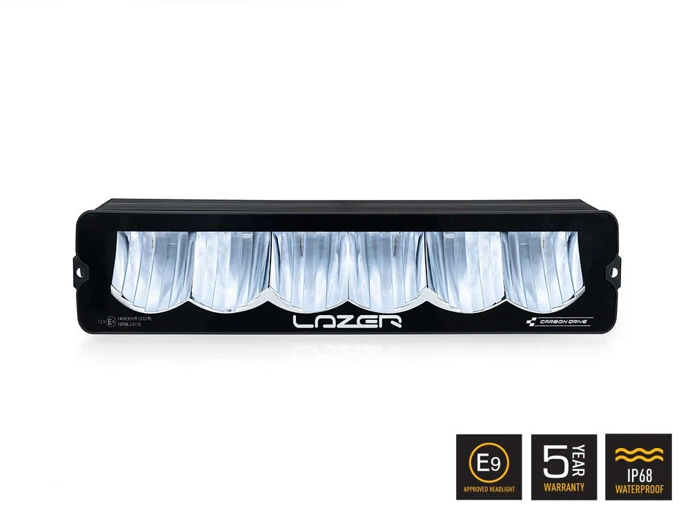 LAZER LAMPS Carbon-6 Conduite Mode Jaune — Phare LED Compact 9360 lm