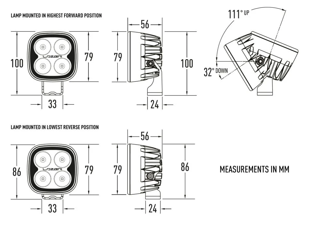 LAZER LAMPS Utility-25 — Phare de Travail LED 3016 lm - Image 3