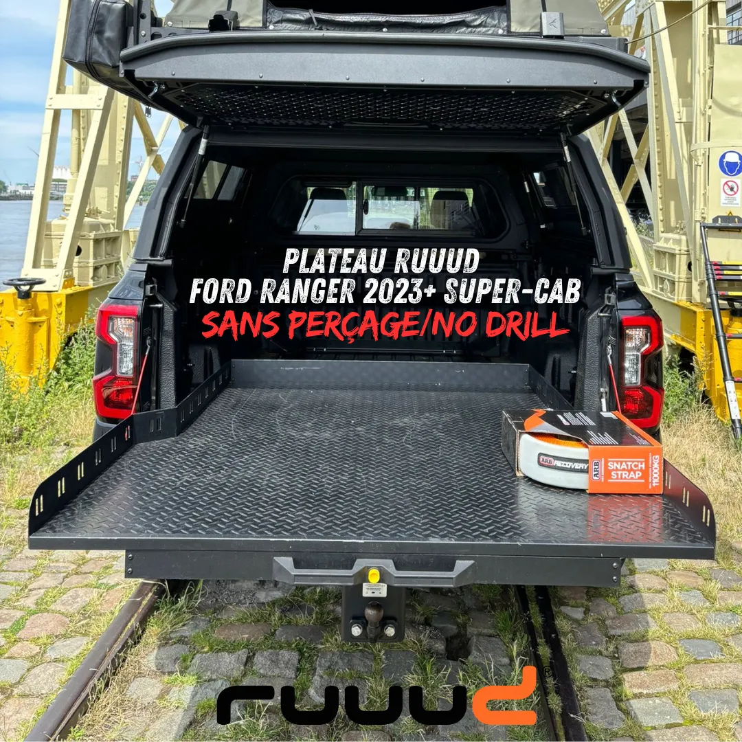 Plateau Coulissant RUUUD Ford Ranger 2023+ SUPER-CAB | Installation Sans Perçage