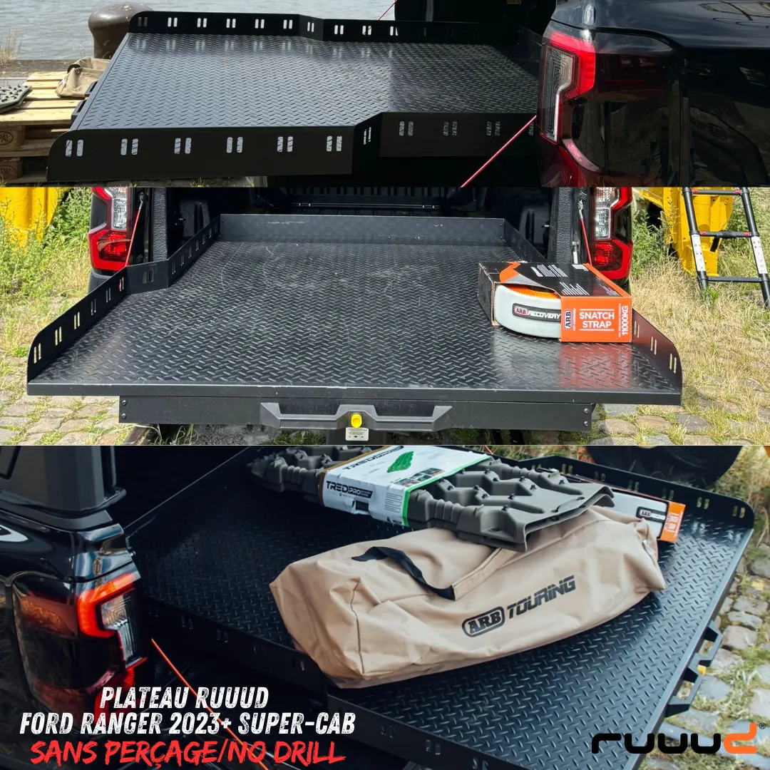 Plateau Coulissant RUUUD Ford Ranger 2023+ SUPER-CAB | Installation Sans Perçage - Image 11