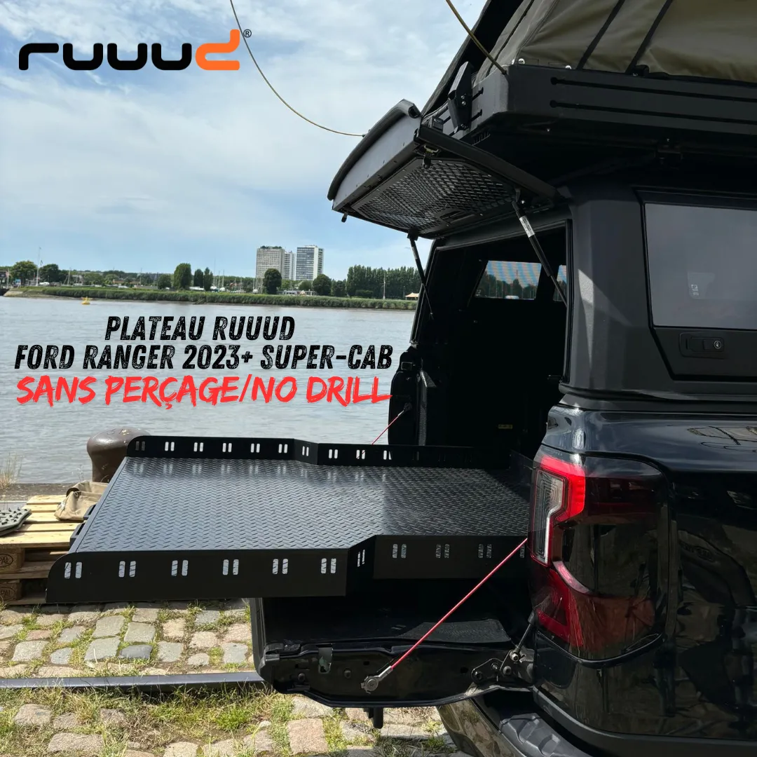 Plateau Coulissant RUUUD Ford Ranger 2023+ SUPER-CAB | Installation Sans Perçage - Image 12