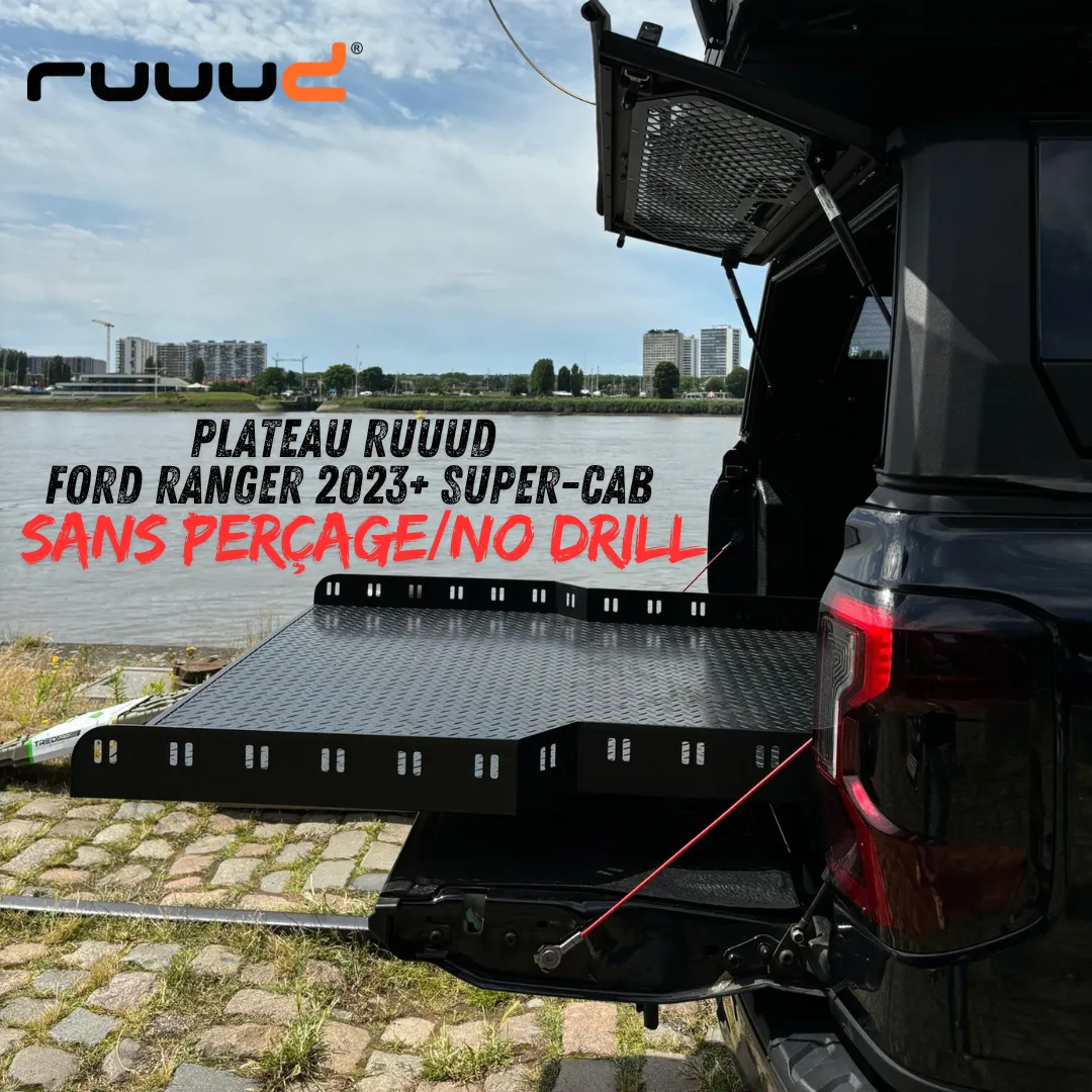 Plateau Coulissant RUUUD Ford Ranger 2023+ SUPER-CAB | Installation Sans Perçage - Image 24