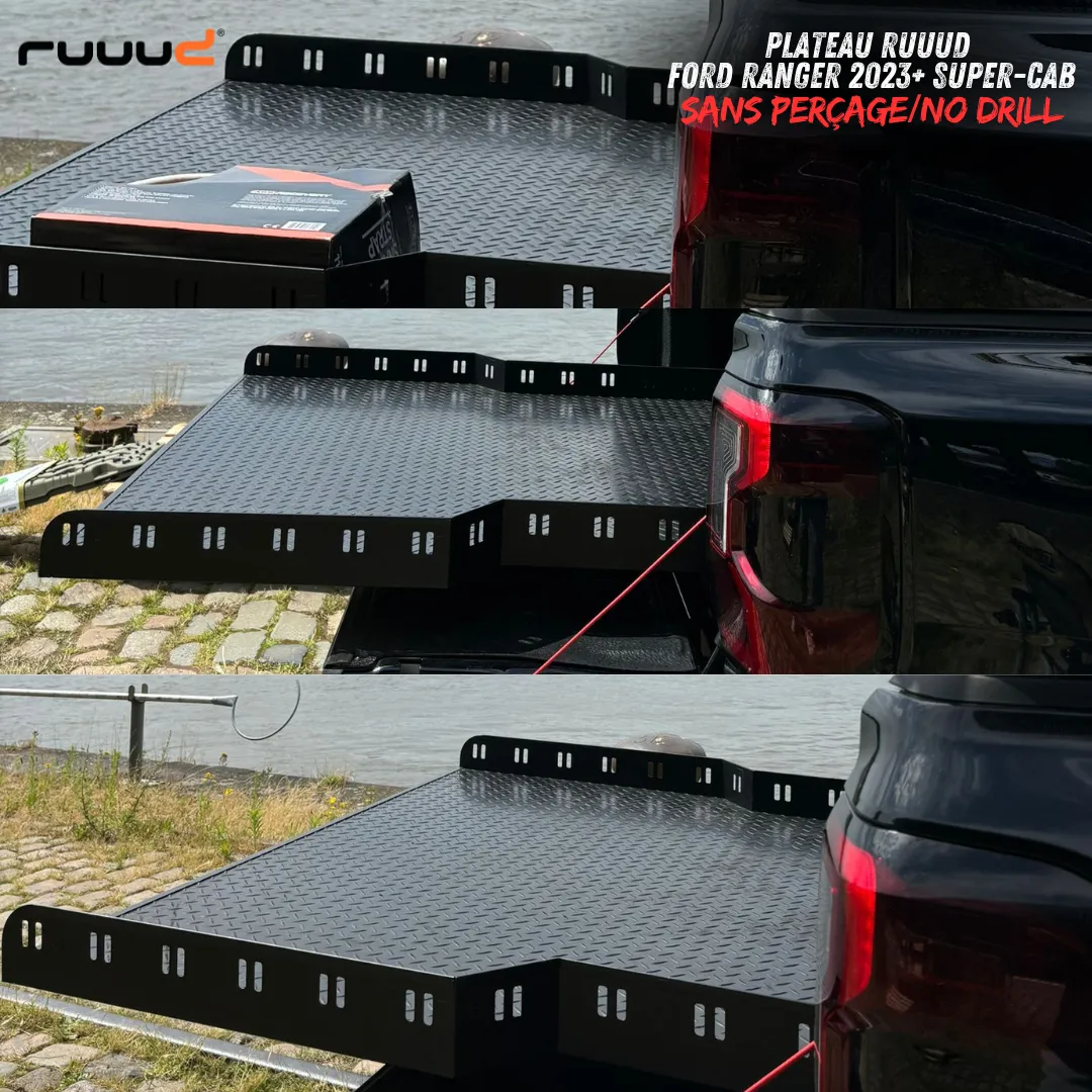 Plateau Coulissant RUUUD Ford Ranger 2023+ SUPER-CAB | Installation Sans Perçage - Image 9